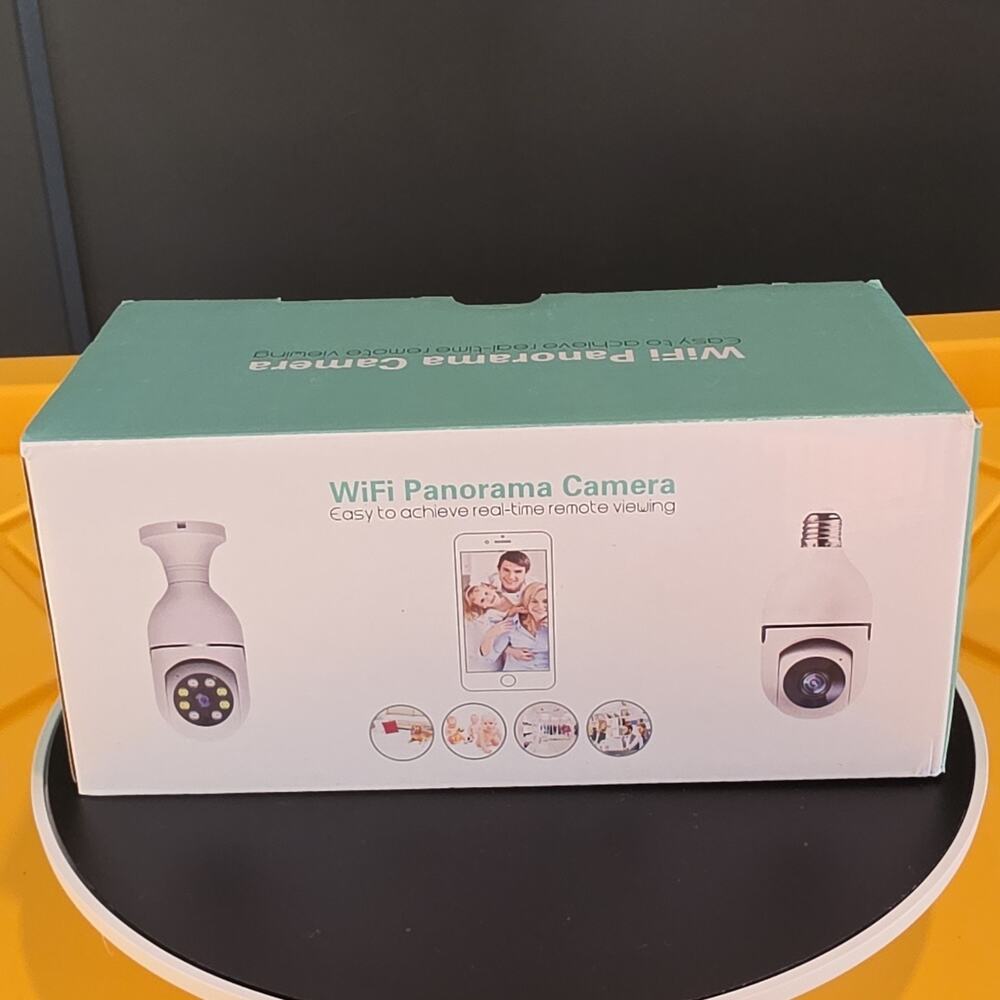 WiFi Panorama Camera 360° White Bulb Camera Wi‑Fi‎ Night Vision Two‑Way Audio